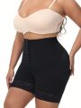 Ladies' Front Buttoned Lace Patchwork Tummy Control Shorts