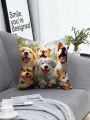 Animal Dog Printed Pillow Case