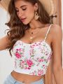 SHEIN VCAY SHEIN VCAY Women's Floral Printed Vacation Style Camisole Women Tops
