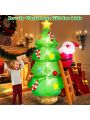 7 FT Inflatable Christmas Tree with Santa Claus Outdoor Decorations, Christmas Inflatables Tree Blow Up Yard Decoration Build-in LEDs Lighted Décor for Xmas Holiday Outside Garden Lawn Patio