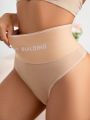 Letter Graphic High Waisted Shapewear Panty