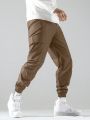 Extended Sizes Plus Size Men's Cargo Elastic Cuffed Pants