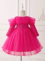 Baby Girl Tulle Spliced Fluffy Party Dress Formal Dress Clothing