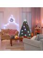 Gymax 4' Pre-Lit Multi-Color Lights Fiber Optic Artificial Christmas Tree with Snowflakes