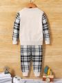 SHEIN Toddler Boys' Plaid Sweater Set