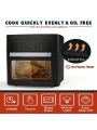 Air Fryer, 16 Quarts XL Size, Smart Cook Presets with LED Digital Touchscreen Rotisserie Oven, Countertop Oven with Convection&Temp, Freidora de Aire with Dishwasher Safe Accessory, Black O