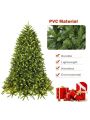 Gymax 7.5ft Pre-lit LED PVC Christmas Fir Tree w/8 Flash Mode Patio