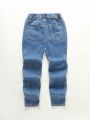 Boys' Fashionable Distressed Jeans For Daily Casual Wear