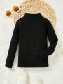 Baby Boys' Stand Collar Cable Knit Sweater With Long Sleeves