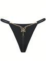 Butterfly Decor Chain Linked Thong
