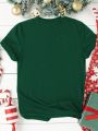 Men'S Santa Claus Printed Short Sleeve T-Shirt For Christmas