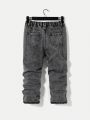 SHEIN Shein Tween Boy Fashionable Distressed Washed Jeans For Casual Wear