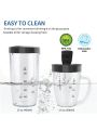 La Reveuse Smoothie Blender 250 Watts Power for Shakes Smoothies Seasonings Sauces with 1 Piece 15 oz Cup,1 Piece 10 oz Mug,Black