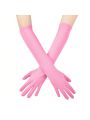 1 Pair Spring/summer Unisex Multicolor Elastic Ammonia Lycra Sun Protection Gloves For Driving, Skin Care, Outdoor Activities, Dancing