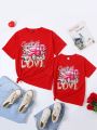 Girls' Summer Casual Slim Fit Round Neck Short Sleeve T-Shirt Suitable For Daily Wear