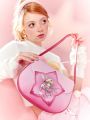 SHEIN X Cardcaptor Sakura Cardcaptor Sakura Pink Shoulder Bag PU flap
