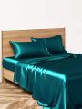4pcs Solid Color Twill Bedding Set
