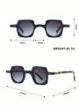 1pc Women's Decorative Fashion Square Glasses Suitable For Daily Wear