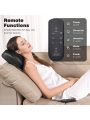 Boriwat Neck Massage Pillow with Heat, Shiatsu Deep Kneading Cervical Pillow for Neck and Shoulder Pain Relief, 3D Deep Back/Leg/Foot Massager, Gifts for Men Women Dad Mom, Large Size 15.8 X 14.8 X 4 Inch