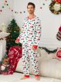 Men Family Matching Christmas Print PJ Set