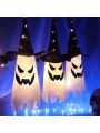 1pc Standard Witch Ghost String Lights, Halloween Decoration Led Colored Lights, Halloween Ghost Festival Dress Up, Halloween Decorations Colored Flashing Lights With Stars, Witch And Ghost Light String For Halloween Decoration