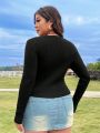 Women's Plus Size Button Up Cardigan Sweater