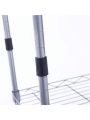 1 Set Carbon Steel+abs Carbon Steel Rectangular 4-layer Storage Shelves Xm-207s
