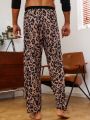 Men Leopard Print Pajama Pants