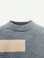 Cozy Cub Infant Boys' Casual Loose Fit Long Sleeve Round Neck Pullover Sweater