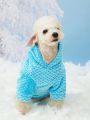 PETSIN Fleece Warm Pet Blue Hooded Sweatshirt Set