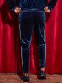 Manfinity Men'S Plus Size Drawstring Waist Casual Long Pants