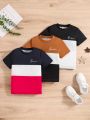 SHEIN 3pcs/set Toddler Boys' Casual, Cute, Sporty & Fashionable T-shirts For Street Style In Spring/summer