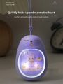 1pc New Arrivals Usb Rechargeable Hand Warmer With Mini Cartoon Pet Shape And Portable Night Light Function