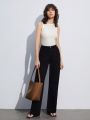 SHEIN BIZwear Women'S Solid Color Slim Fit Vest Top