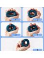 2pcs/set Black Silicone Hand Grip Ball And Adjustable Counter Hand Gripper 60-70lb