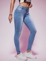 Women's Slim Fit Jeans With Built-In Zipper