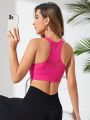 Hollow Out Racer Back Sports Bra