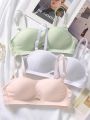 Summer Refreshing Hollow Out Wireless Push Up Bra For Girls