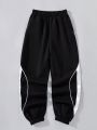 SHEIN Kids EVRYDAY Boys' Color Block Casual Sports Pants For Teenagers