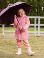 Girls' Cute Colorblock All Seasons Raincoat, Pink
