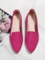Women's Spring And Autumn New Style Flat Shoes, Fashionable Pointed Toe Work Shoes, Soft And Comfortable