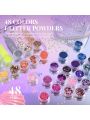 Morovan Poly Gel Nail Kit: 48 Colors Glitter Powder Poly Gel Kits Professional Poly Nails Gel Kit with U V Lamp Kit for Beginners with Everything Manicure Lovers Gifts