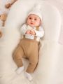 SHEIN Baby Boy Button Front Sweater & Knit Jumpsuit & Hat