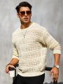Men's Solid Color Hollow Out Sweater