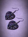 ROMWE Goth 2pcs Heart Drop Earrings