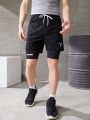 Teen Boy's Sports Shorts With Bull Print And Inner Layer