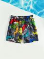 Boys' Dinosaur Print Beach Shorts (Tween)