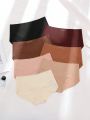 7pack Solid Scallop Trim No Show Panty