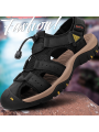 Men's Waterproof Hiking Sandals, Closed Toe Athletic Sport Sandals, Non Slip Height increasing Summer Sandals for Water Beach Outdoor