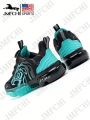 JMFCHI Kids Black and Blue Running Shoes Lightweight Breathable Boys and Girls Athletic Shoes Buckle